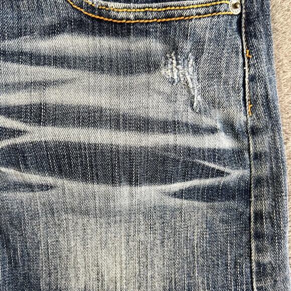 Vintage Y2K American Eagle Micro Denim Mini Skirt Women's 0 Distressed Grunge - Picture 4 of 11